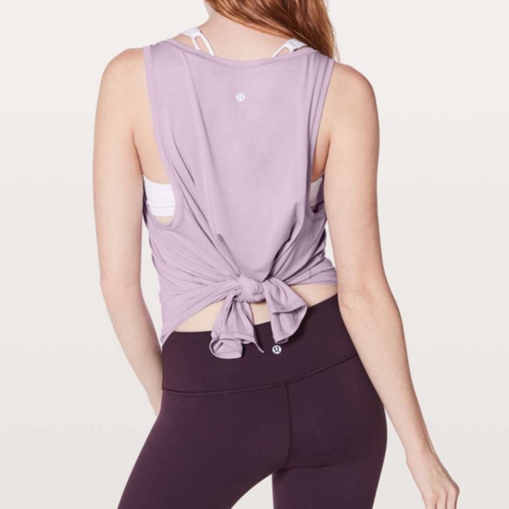 Lululemon Watch Me Flip Tank Heathered Lilac Quartz Size Medium
